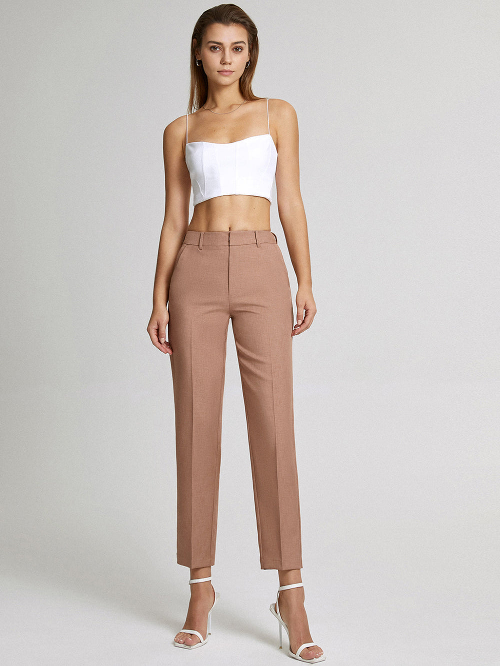 Pantalón Corto con Tiro Alto y Corte Recto para Mujer | Ideal para Uso Diario y Ocasiones