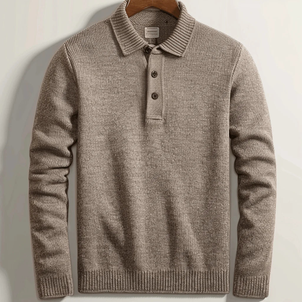 Jersey De Manga Larga Con Cuello Polo Para Hombre | Ideal Para Uso Diario Y Ocasional