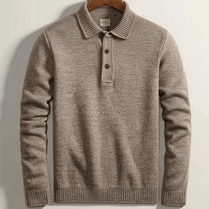 Jersey De Manga Larga Con Cuello Polo Para Hombre | Ideal Para Uso Diario Y Ocasional