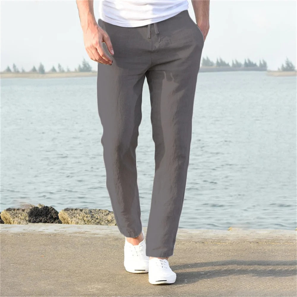 Pantalón con Cintura Elástica y Cordón Ajustable para Hombre | Ideal para Uso Diario y Ocio