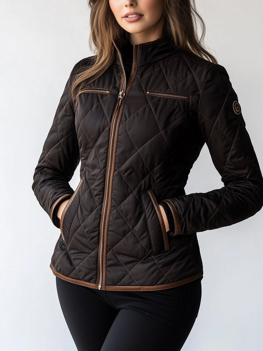 Chaqueta Corta Negra con Cierre Frontal para Mujer | Ideal para Uso Diario o Profesional