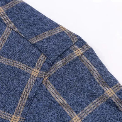 Camisa de Manga Larga con Motivo de Cuadros y Corte Regular para Hombre | Ideal para Uso Diario e Informal