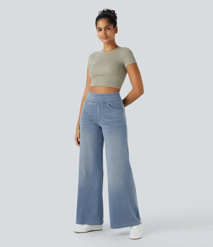 Pantalón de Talle Alto con Corte Elástico para Mujer | Ideal para Uso Diario y Profesional