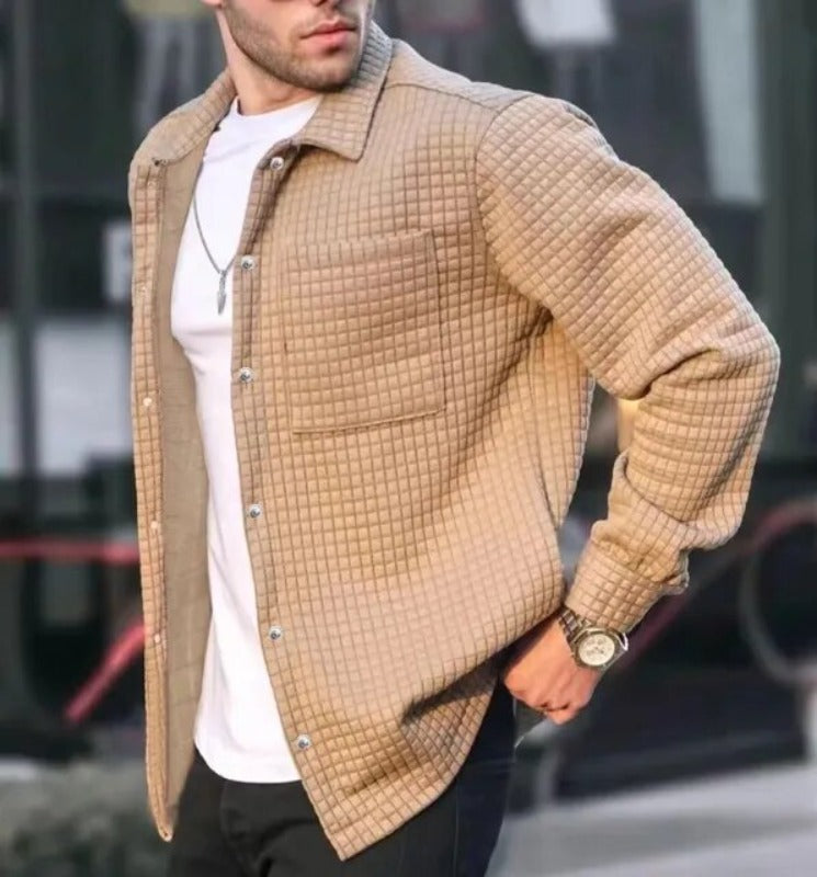 Chaqueta Con Corte Ajustado Y Cierre Frontal Para Hombre | Ideal Para Ocasiones Formales