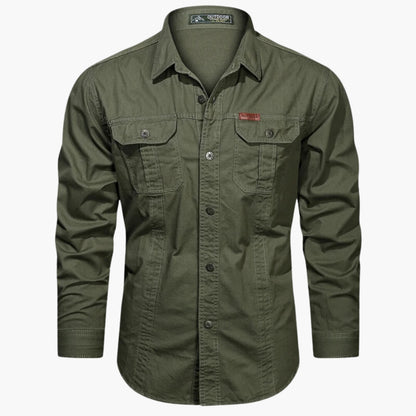 Camisa de Hombre con Bolsillos Funcionales para Uso Diario | Ideal para Ocio y Desplazamientos