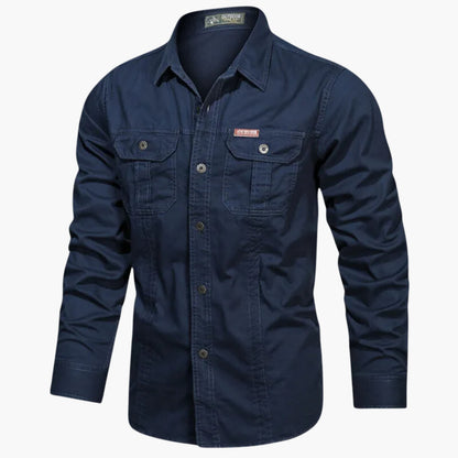 Camisa de Hombre con Bolsillos Funcionales para Uso Diario | Ideal para Ocio y Desplazamientos