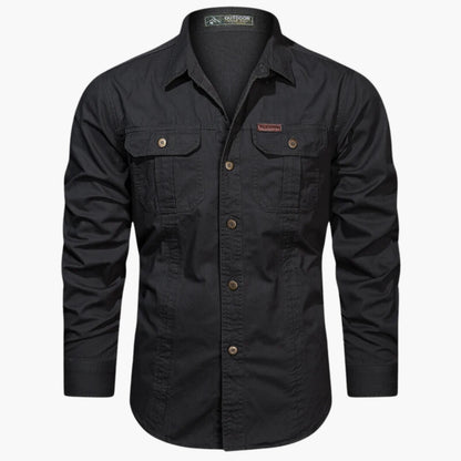 Camisa de Hombre con Bolsillos Funcionales para Uso Diario | Ideal para Ocio y Desplazamientos