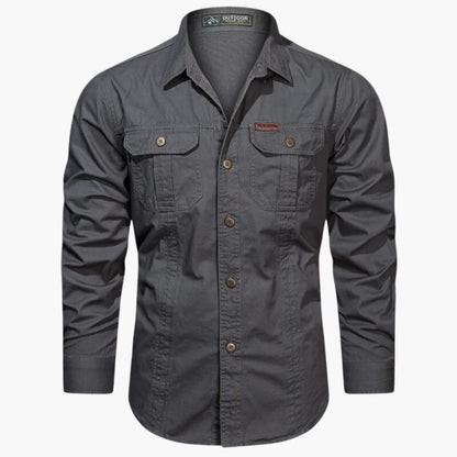 Camisa de Hombre con Bolsillos Funcionales para Uso Diario | Ideal para Ocio y Desplazamientos