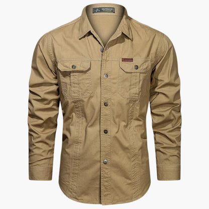 Camisa de Hombre con Bolsillos Funcionales para Uso Diario | Ideal para Ocio y Desplazamientos