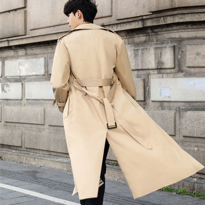Abrigo Trench Largo Con Cierre Cruzado Para Hombre | Ideal Para Entretiempo Y Uso Diario