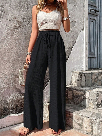 Pantalón Ancho con Cintura Elástica para Mujer | Ideal para Uso Diario y Salidas