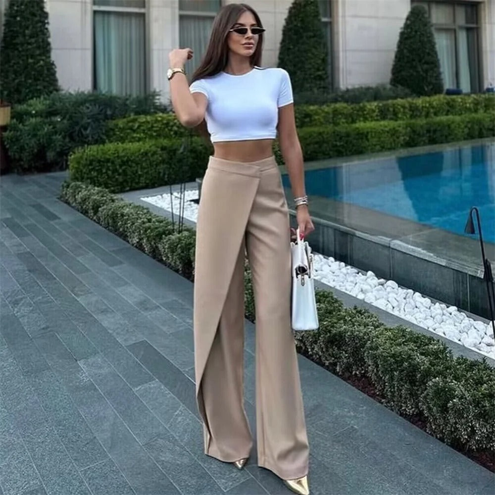 Pantalón Amplio con Talle Ajustable para Mujer | Ideal para Uso Diario