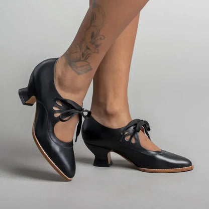 Escarpines Con Lacets Y Tacón Bajo Para Mujer | Ideal Para Uso Diario Y Ocasiones Formales