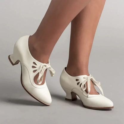 Escarpines Con Lacets Y Tacón Bajo Para Mujer | Ideal Para Uso Diario Y Ocasiones Formales