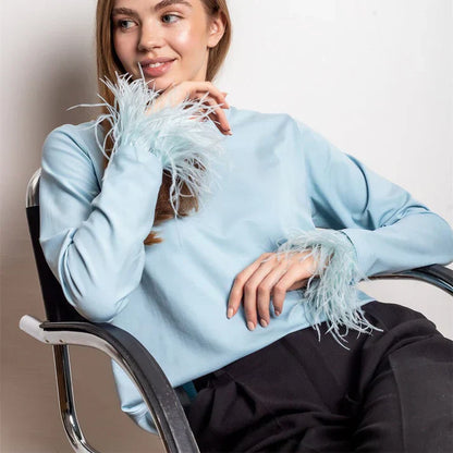 Blusa Con Mangas Largas Y Detalles Decorativos Para Mujer | Ideal Para Uso Diario E Informal