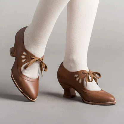 Escarpines Con Lacets Y Tacón Bajo Para Mujer | Ideal Para Uso Diario Y Ocasiones Formales