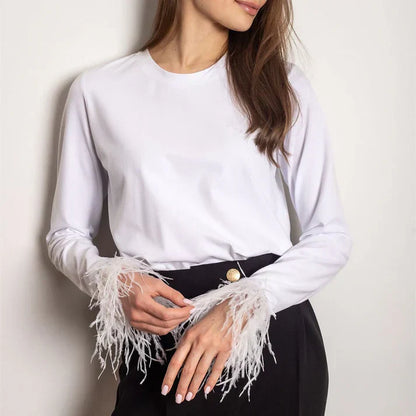 Blusa Con Mangas Largas Y Detalles Decorativos Para Mujer | Ideal Para Uso Diario E Informal