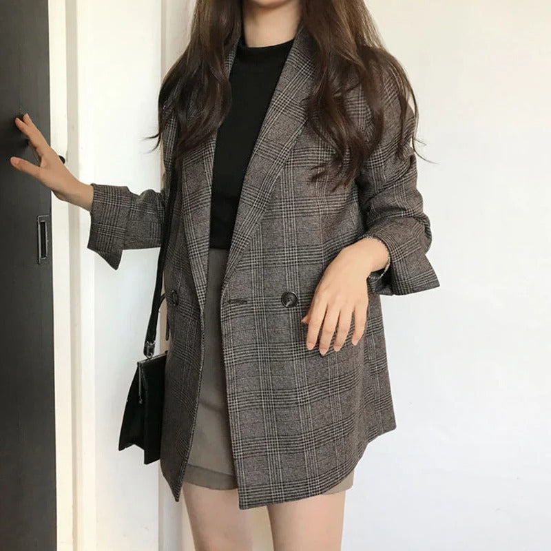 Abrigo Midi con Cuello Texturizado para Mujer | Ideal para La Temporada De Transición