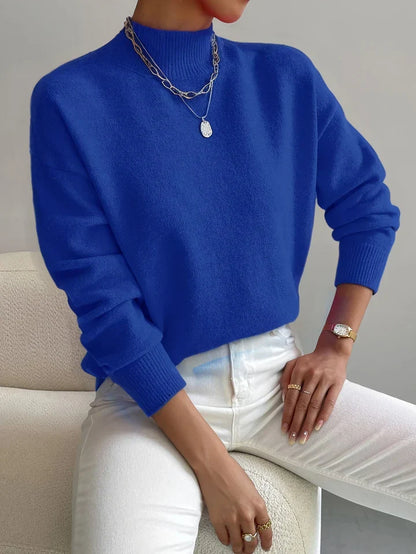 Jersey De Cuello Alto De Corte Estándar para Mujer | Ideal para Días Fríos