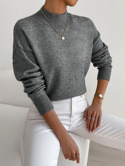 Jersey De Cuello Alto De Corte Estándar para Mujer | Ideal para Días Fríos