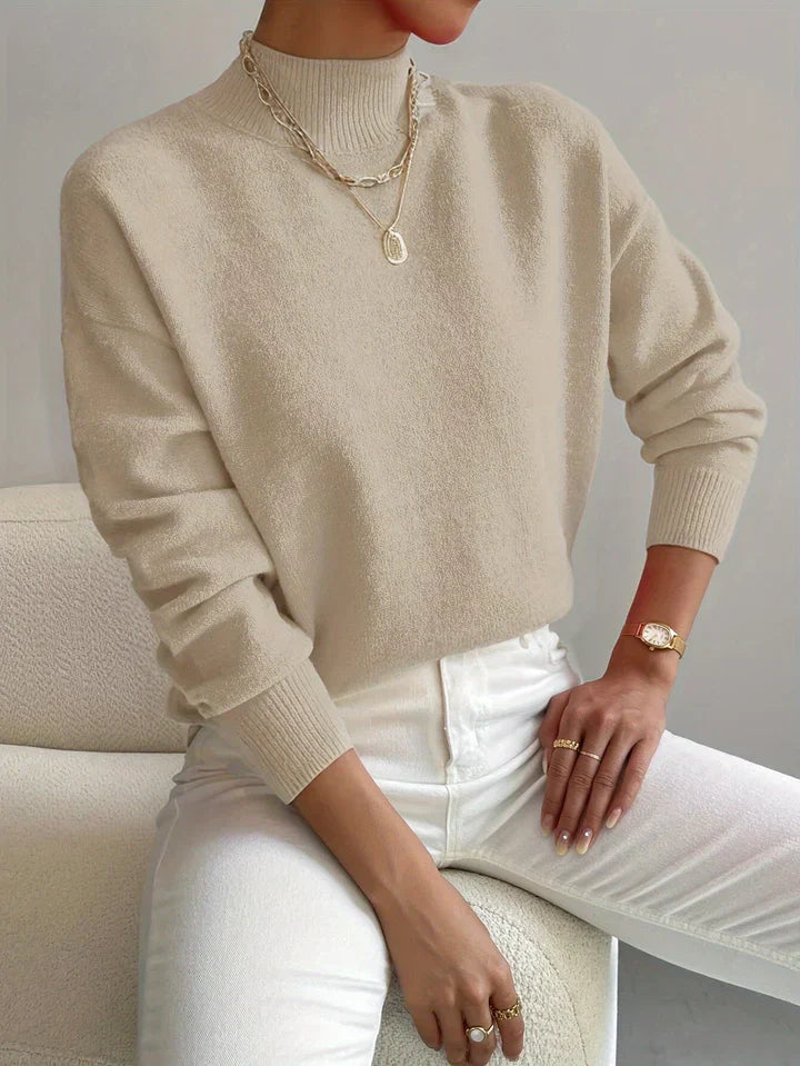 Jersey De Cuello Alto De Corte Estándar para Mujer | Ideal para Días Fríos