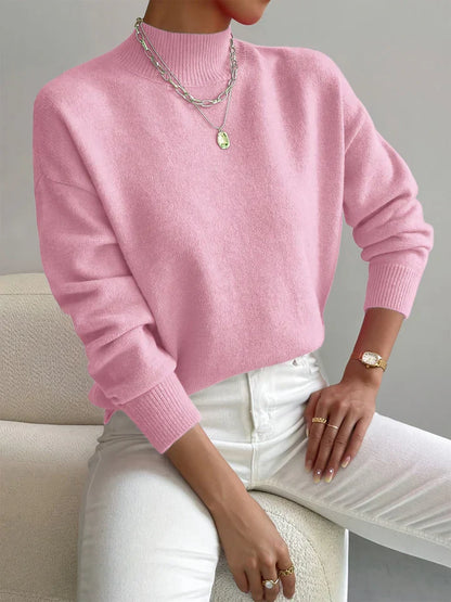 Jersey De Cuello Alto De Corte Estándar para Mujer | Ideal para Días Fríos