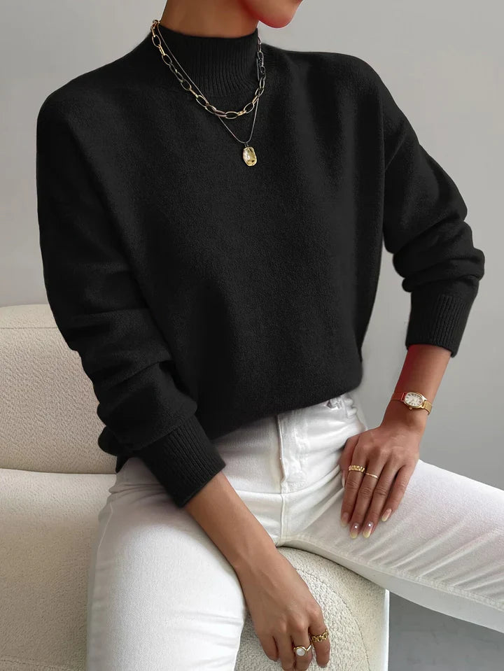 Jersey De Cuello Alto De Corte Estándar para Mujer | Ideal para Días Fríos