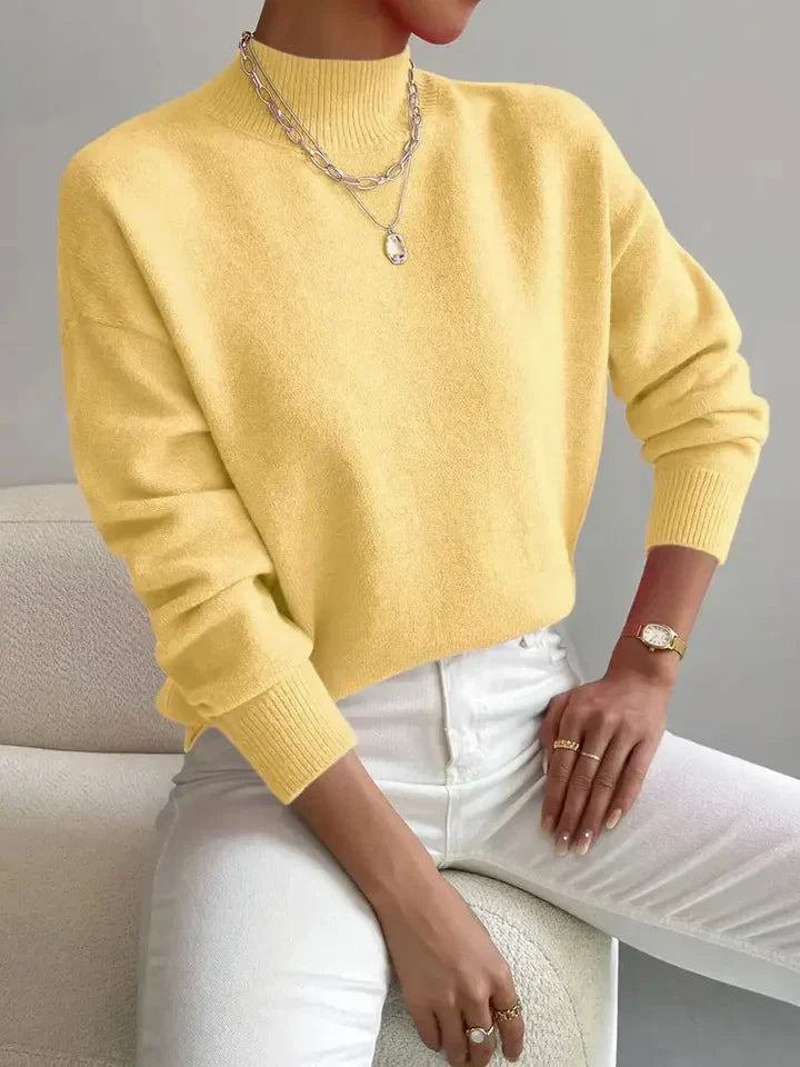 Jersey De Cuello Alto De Corte Estándar para Mujer | Ideal para Días Fríos