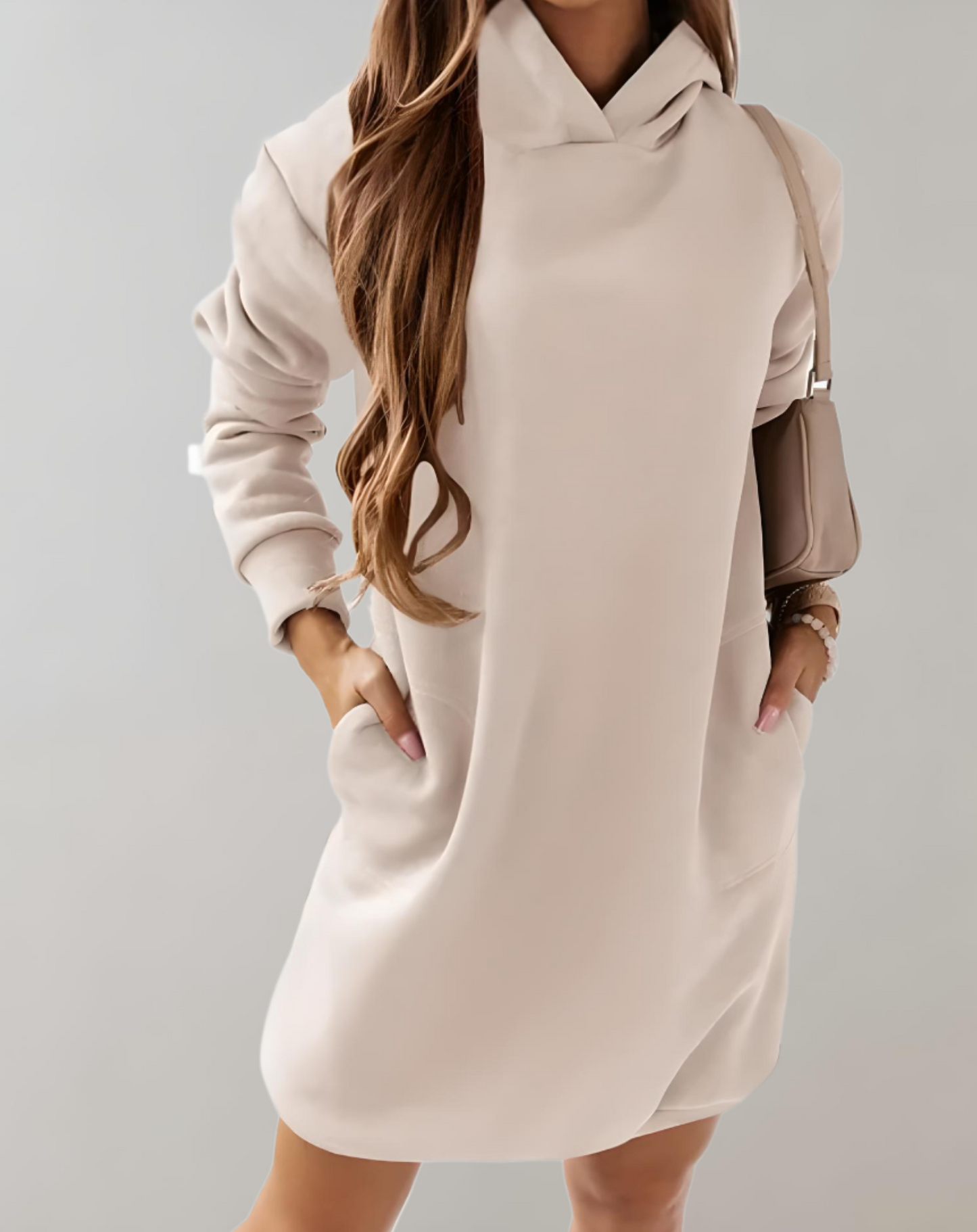 Suéter Largo Con Bolsillos Laterales Para Mujer | Ideal Para Primavera, Otoño E Invierno