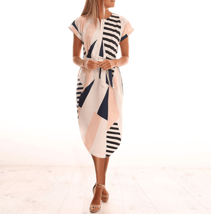 Vestido Midi Asimétrico con Escote en V y Aberturas Laterales para Mujer | Ideal para Verano