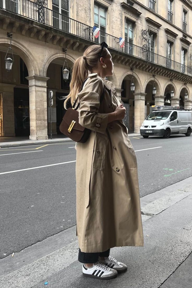 Abrigo Tipo Trench Con Cinturón Ajustable Para Mujer | Ideal Para Entretiempo Y Ocasiones Formales