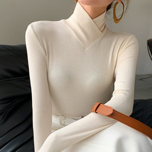 Jersey De Cuello Alto para Mujer | Ideal para Días Fríos