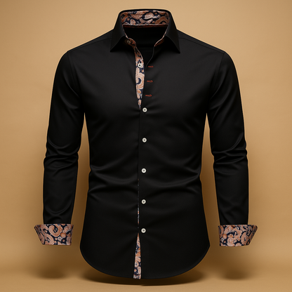 Camisa De Manga Larga Con Cierre Abotonado Para Hombre | Ideal Para Uso Diario