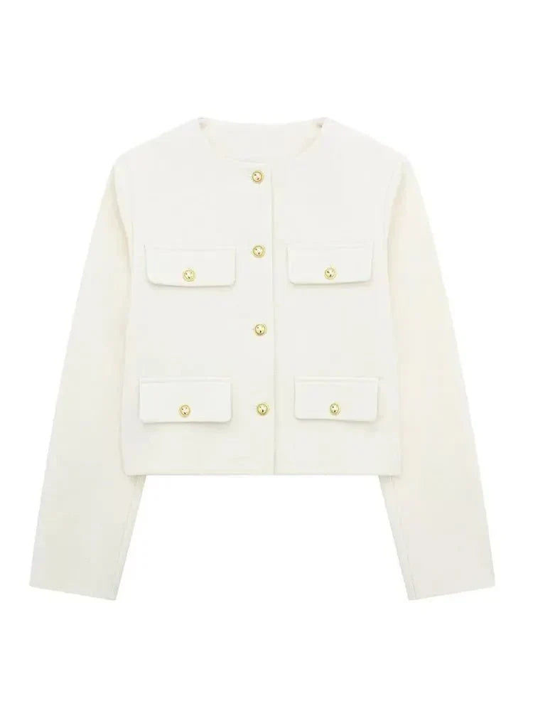 Blazer con Corte Ajustado y Motivo Estructurado para Personas Adultas | Ideal para Uso Profesional y Formal