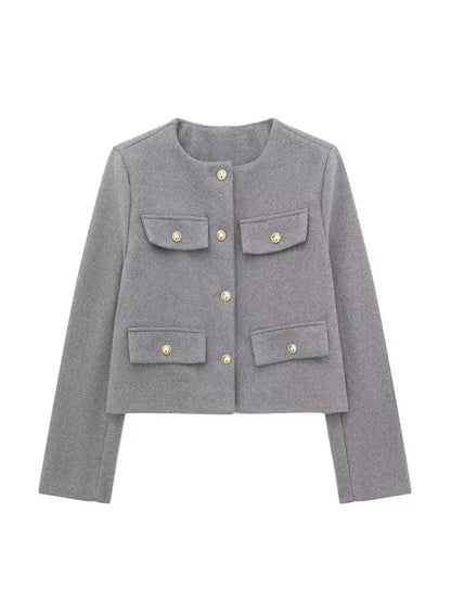 Blazer con Corte Ajustado y Motivo Estructurado para Personas Adultas | Ideal para Uso Profesional y Formal