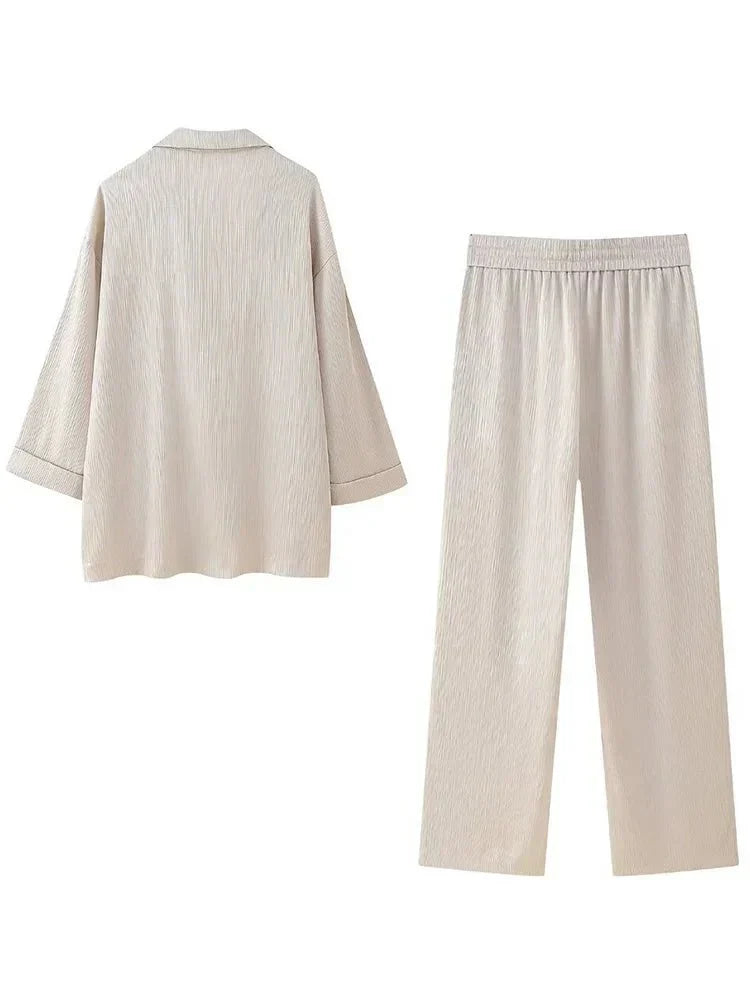 Conjunto De Dos Piezas con Blazer De Doble Botonadura y Pantalón para Adultos | Ideal para Oficina O Uso Diario