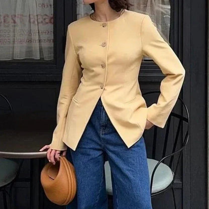 Blazer De Manga Larga Para Mujer | Ideal Para Uso Profesional Y Diario