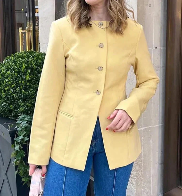 Blazer De Manga Larga Para Mujer | Ideal Para Uso Profesional Y Diario