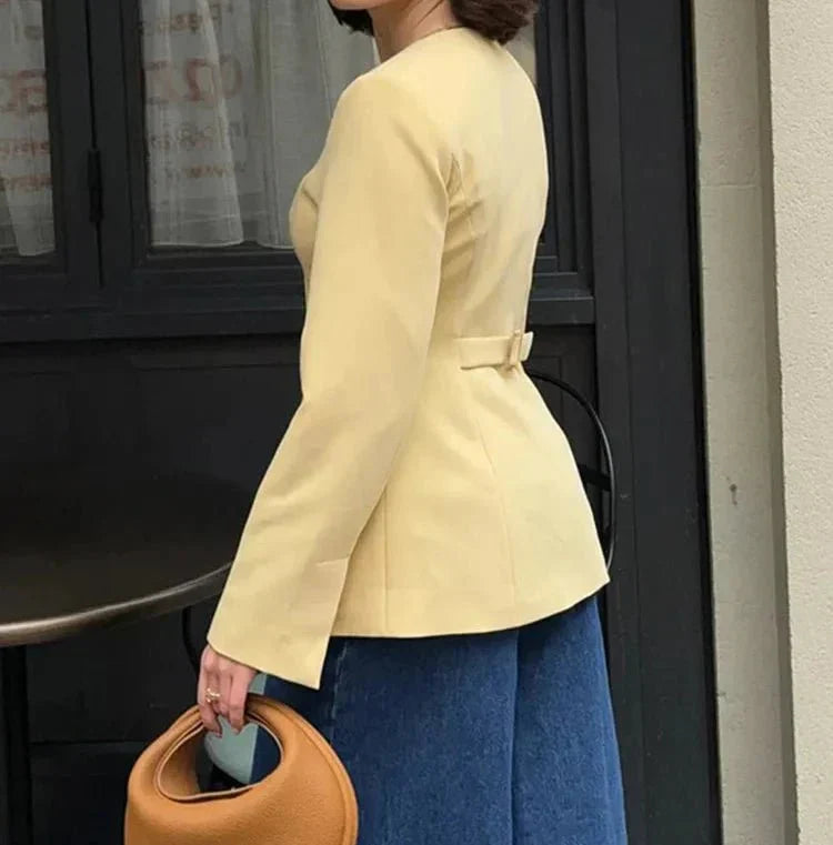 Blazer De Manga Larga Para Mujer | Ideal Para Uso Profesional Y Diario