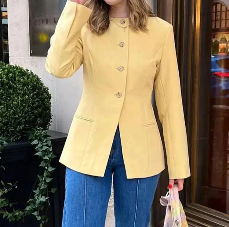 Blazer De Manga Larga Para Mujer | Ideal Para Uso Profesional Y Diario