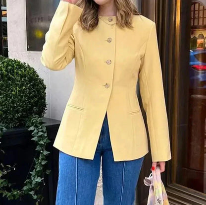 Blazer De Manga Larga Para Mujer | Ideal Para Uso Profesional Y Diario