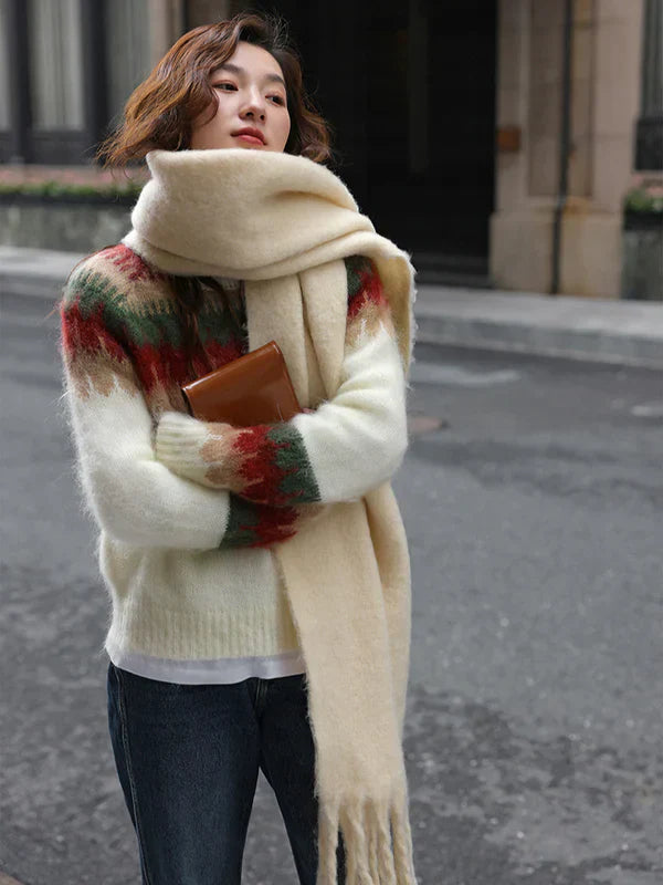 Jersey de Punto con Motivo Navideño en Rojo para Mujer | Ideal para Celebraciones de Invierno
