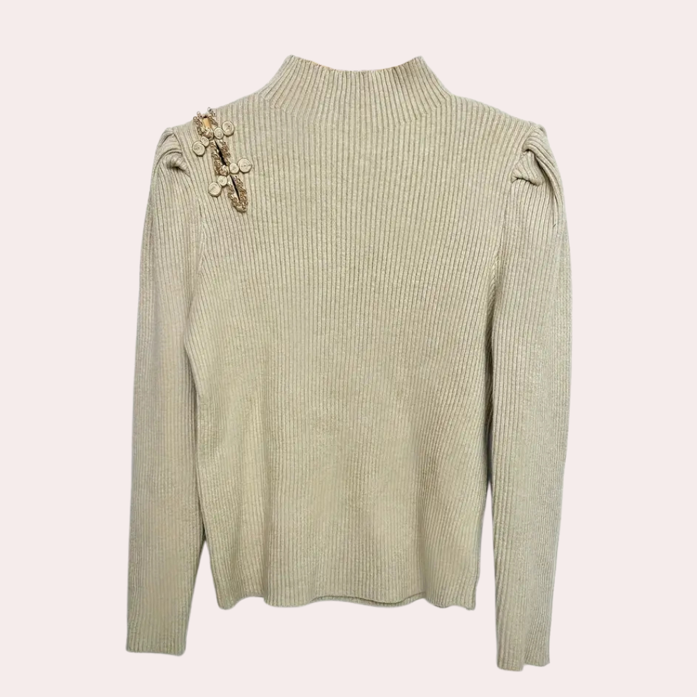 Jersey de Punto Canalé con Corte Estándar para Mujer | Ideal para Uso Diario