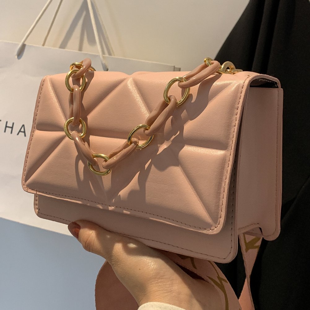 Bolso de Mano Acolchado con Cierre de Solapa para Mujer | Ideal para Uso Diario y Salidas