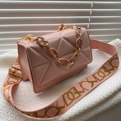 Bolso de Mano Acolchado con Cierre de Solapa para Mujer | Ideal para Uso Diario y Salidas
