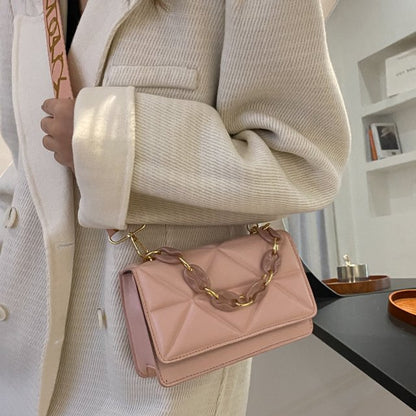 Bolso de Mano Acolchado con Cierre de Solapa para Mujer | Ideal para Uso Diario y Salidas