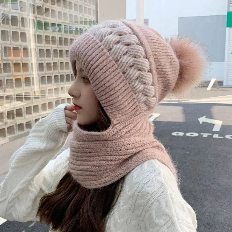 Conjunto de Gorro y Bufanda con Talla Extensible para Mujer | Ideal para Actividades de Invierno