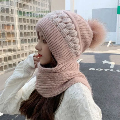 Conjunto de Gorro y Bufanda con Talla Extensible para Mujer | Ideal para Actividades de Invierno