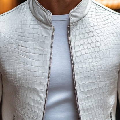 Chaqueta Con Cremallera Y Diseño Texturizado Para Hombre | Ideal Para Uso Diario