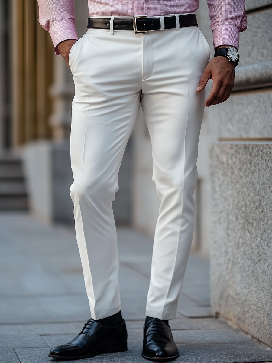 Pantalón De Vestir Con Corte Ajustado Para Adultos | Ideal Para Uso Formal O Profesional